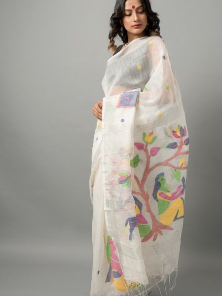 Linen Silk Jamdani