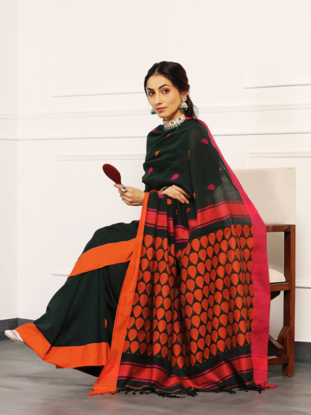 Handloom Khadi cotton saree