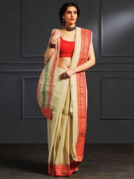 Handloom Khadi cotton saree