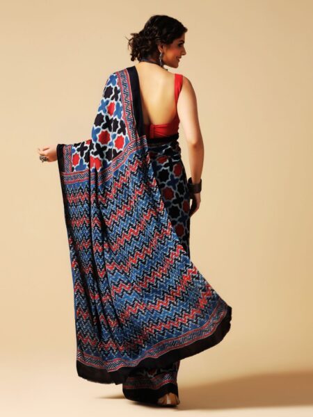 Ajrakh on modal silk