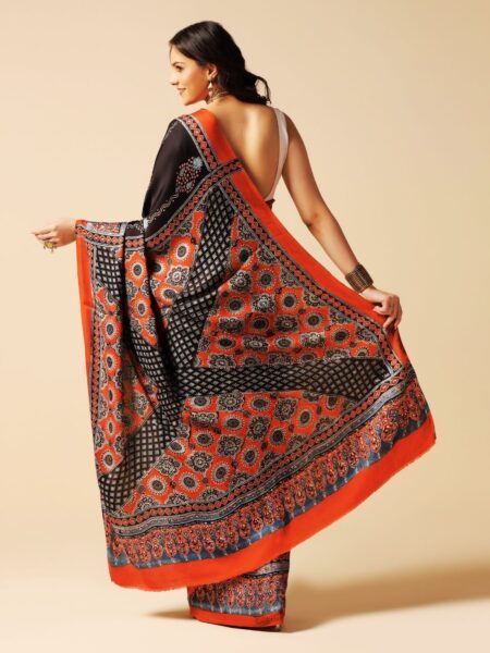 Ajrakh on modal silk