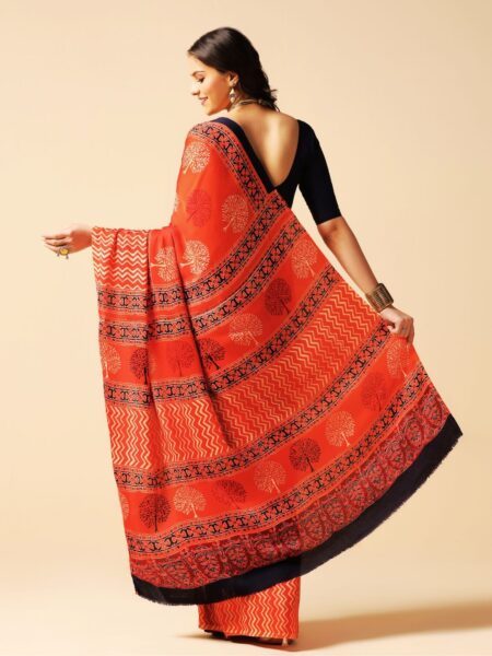 Ajrakh on modal silk